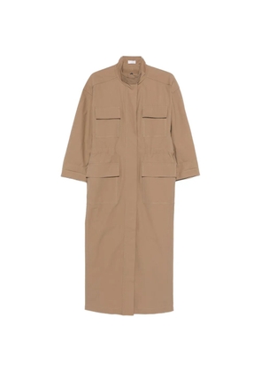 Brunello Cucinelli flap-pocket maxi dress - Neutrals