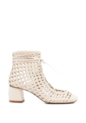 Forte Forte woven tie-fastening boots - Neutrals
