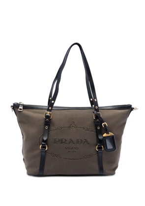Prada Pre-Owned 2012-2026 Canvas Canapa Logo satchel - Brown
