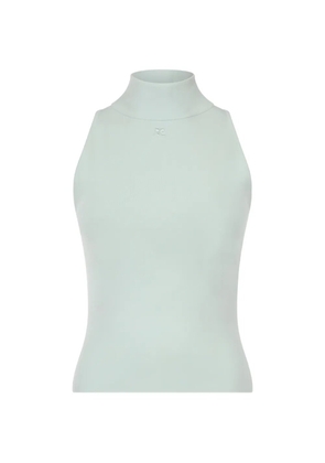 Courrèges Heritage high-neck sleeveless jumper - Green
