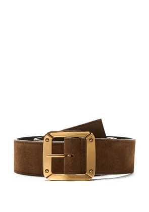 Acne Studios square-buckle leather belt - Brown