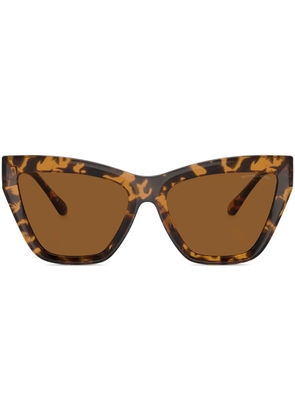 Michael Kors geometric-frame sunglasses - Brown