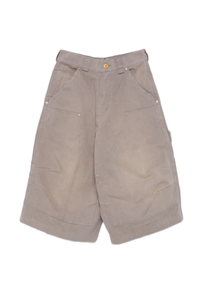 Willy Chavarria Stockton panelled pocket shorts - Grey