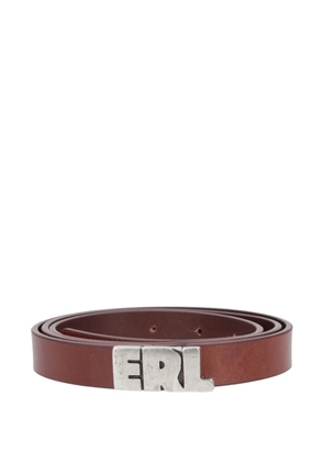 ERL logo-plaque belt - Brown