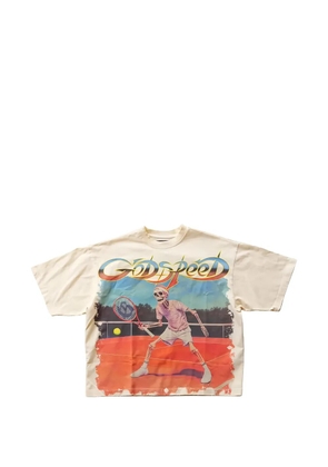 GODSPEED Top Spin graphic-print T-shirt - Neutrals