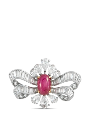 LB Exclusive ruby and diamond brooch - Silver