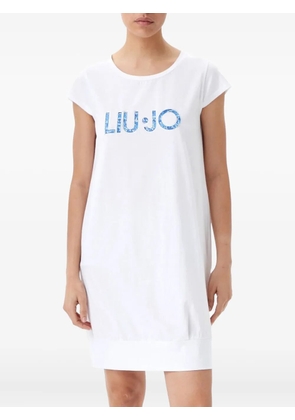 LIU JO logo-print mini dress - White