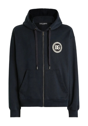 Dolce & Gabbana zip-up long-sleeve hoodie - Blue