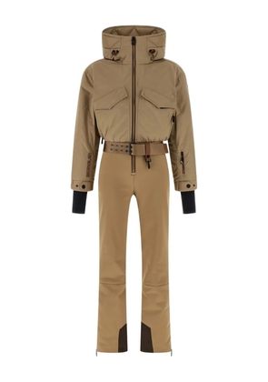 Moncler Grenoble hooded belted ski suit - Neutrals