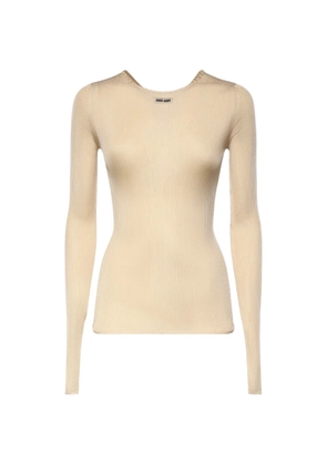 Miu Miu crew-neck T-shirt - Neutrals