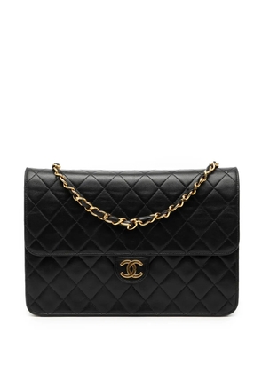 CHANEL Pre-Owned 1997-1999 Medium CC Quilted Lambskin Single Flap shoulder bag - Black
