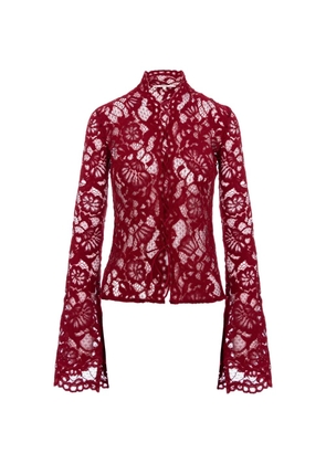 MANURÍ floral lace blouse - Red