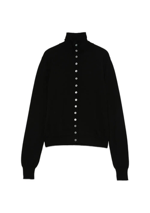 Moschino buttoned turtleneck cardigan - Black