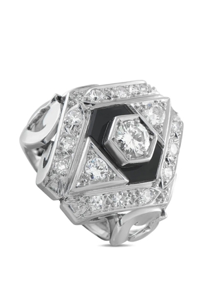 LB Exclusive diamond cocktail-band ring - Silver