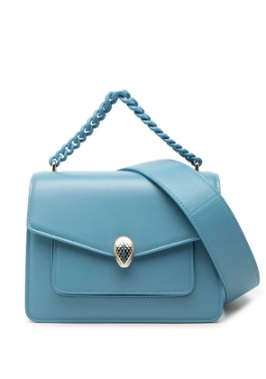 Bvlgari Pre-Owned 2010-2025 Leather Serpenti Forever Maxi Chain Top Handle Bag satchel - Blue