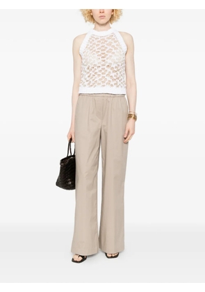 Peserico crocheted-construction halterneck top - White