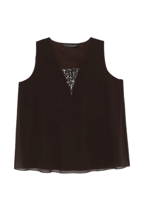 Marina Rinaldi embellished blouse - Brown