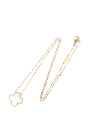 Van Cleef & Arpels Pre-Owned 2010-2025 18K Yellow Gold and Mother of Pearl Vintage Alhambra necklace - White