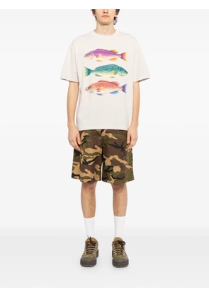 Melt fish-print T-shirt - Neutrals