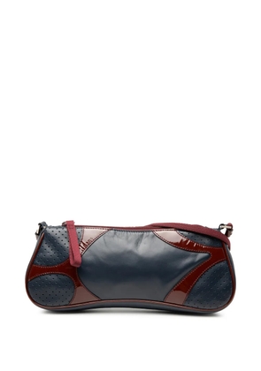 Prada Pre-Owned 2000-2025 Patent Trimmed Vitello Drive crossbody bag - Blue