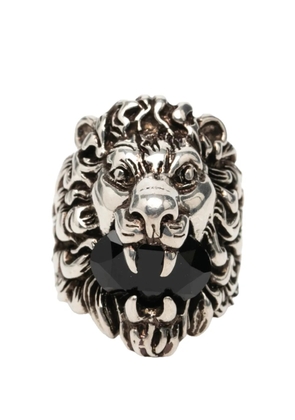 Gucci Pre-Owned 2000-2015 Silver Plated Lion Head Ring costume ring