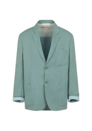 Marni two-button patch-pocket blazer - Green