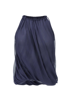 OUDE WAAG draped sleeveless top - Blue