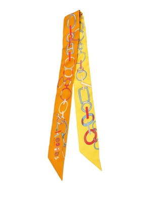 Hermès Pre-Owned 2000-2025 Do Re Boucles Silk Twilly Scarf scarves - Orange
