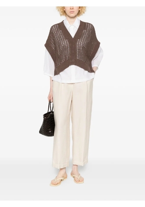 Peserico open-knit cardigan - Brown