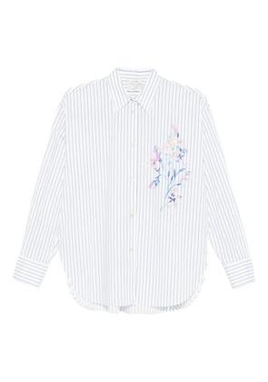 Forte Forte striped floral shirt - White