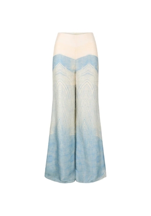 Alexis Andres chevron flared trousers - Neutrals