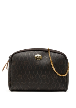 Christian Dior Pre-Owned 20th Century Honeycomb Coated Canvas Chain crossbody bag - Black