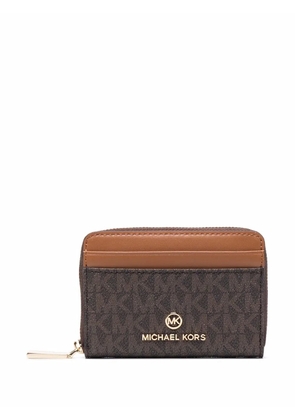 Michael Kors jet-set small logo-walet - Brown