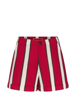 Simon Miller striped cuffed shorts - Red