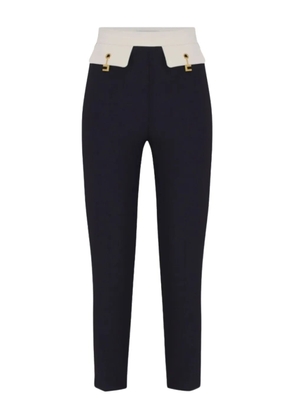Elisabetta Franchi panelled gold-detail trousers - Black