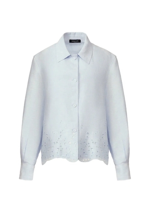 Fabiana Filippi scalloped embroidered shirt - Blue