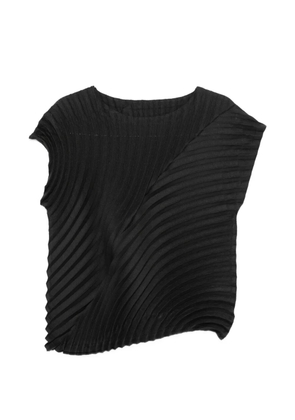Issey Miyake pleated top - Black