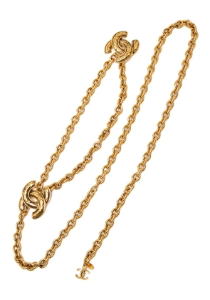CHANEL Pre-Owned 20th Century Gold Plated Quilted CC Chain belt