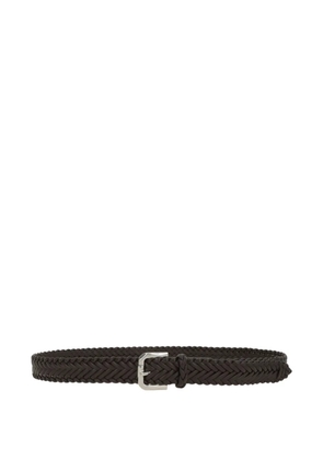 Agnona woven buckle belt - Brown