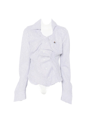 Vivienne Westwood Drunken striped layered shirt - White