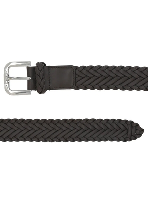 Agnona woven buckle belt - Brown