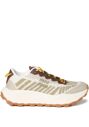 Miu Miu mesh-panelled sneakers - Brown