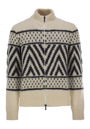 Peserico zip-up high-neck cardigan - Neutrals