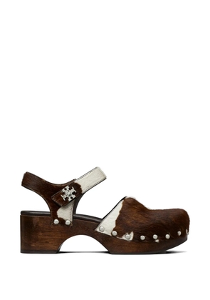 Tory Burch turnlock clog pumps - Brown