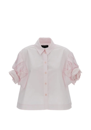 Simone Rocha ruffled-hem shirt - Pink