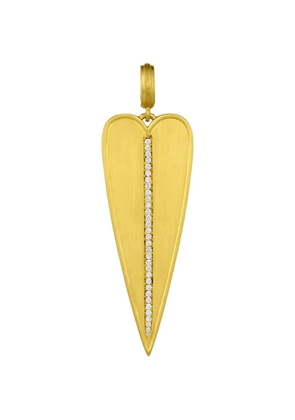 Leigh Maxwell Skinny Heart diamond pendant - Gold