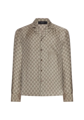 Gucci GG-pattern silk shirt - Neutrals