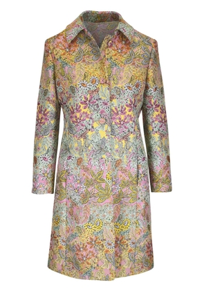 ETRO floral-jacquard coat - Yellow