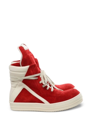Rick Owens high-top panelled sneakers - Red