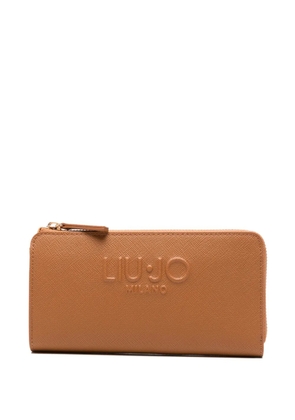 LIU JO logo-embossed zipped wallet - Brown